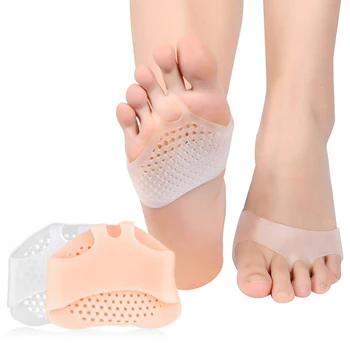 

1Pair Silicone Forefoot Metatarsal Pads Pain Relief Orthotics Foot Massage Anti-slip Protector High Heel Elastic Cushion Care