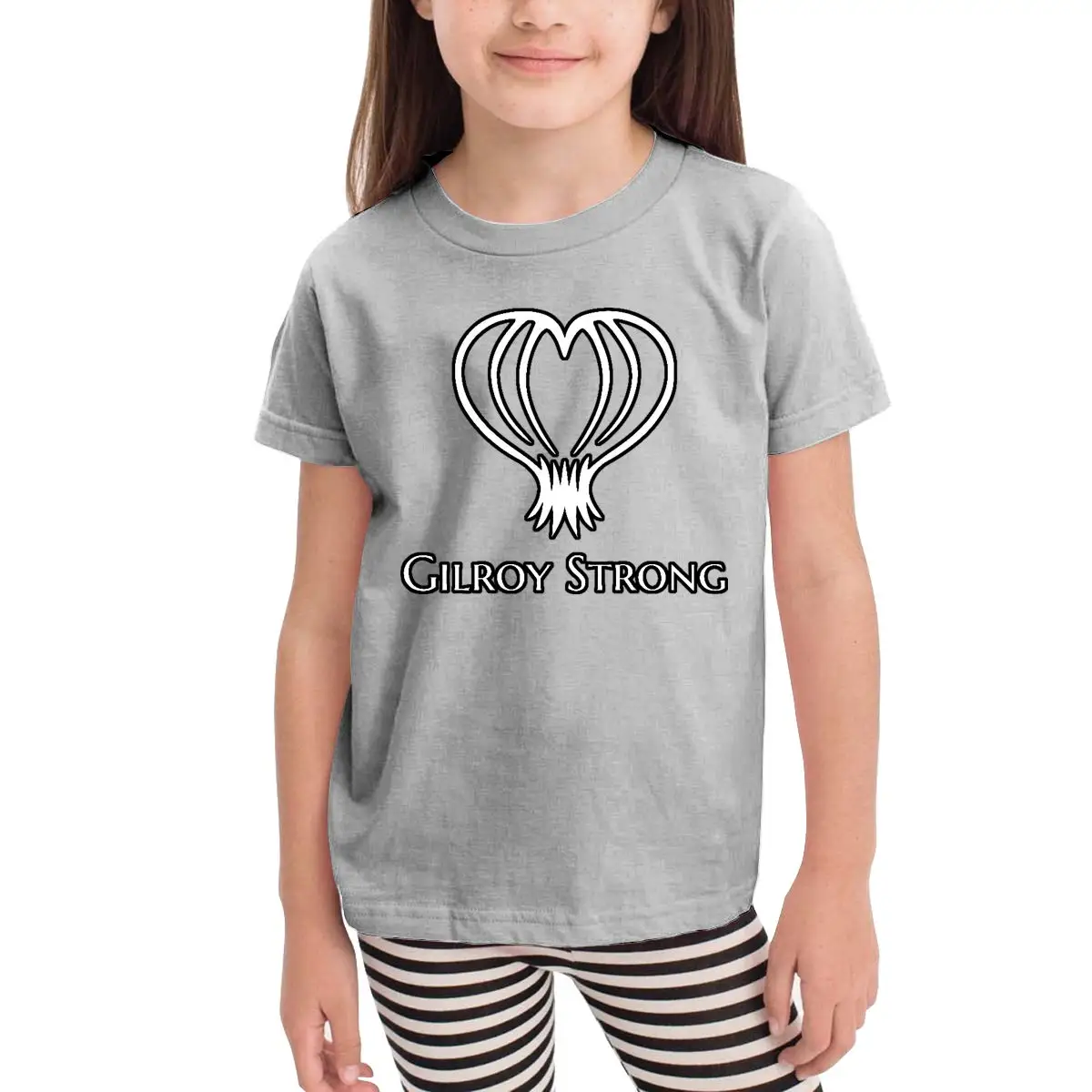 Gilroy Strong Children's T-Shirts Pure Cotton Shirt Boy's Or Girl's Short Sleeve Classic Solid Soft Stretch |
