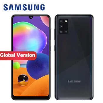 Перейти на Алиэкспресс и купить Смартфон Samsung Galaxy A31 A315G/DS, глобальная версия, мобильный телефон, 5000 мАч, 128 ГБ ОЗУ, 6 Гб ПЗУ, 6,4 дюйма, четыре камеры, 48 МП, две SIM-карты, 4G