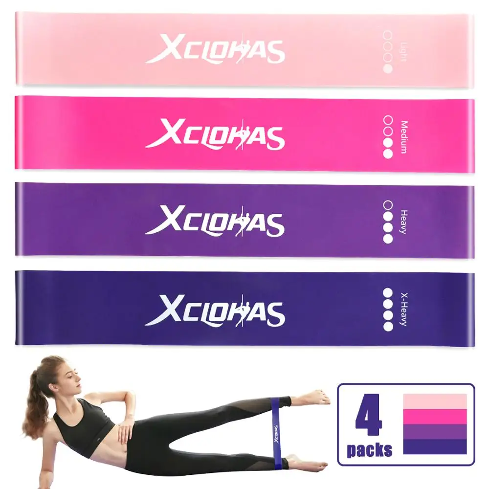 XC LOHAS Strength Resistance Bands Workout Training Fitness Yoga Pilates Bands Rubber Loops Customized Women Men Elastic Bands