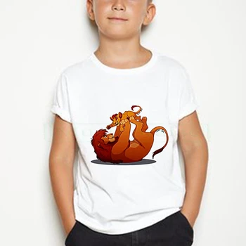 

2020 Children Lion King Birthday Number 1-10 Cartoon Pure cotton T-shirt Boys Girls Cute Simba Funny T Shirt Kids Clothes