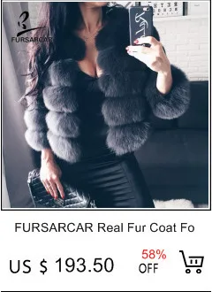 FURSARCAR Элитная норки пальто Для женщин 2018 новые зимние плотные женские норковая шуба с отложной воротник натуральный Меховая куртка