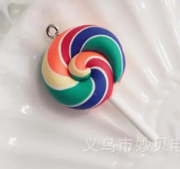 Kawaii полимерная Мягкая Керамика леденцы подвески личности Подвески с флаконами Смола DIY изысканные серьги ожерелье DIY - Окраска металла: .
