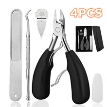 Черный ноготь вросший дизайн ногтей кусачки для кутикулы машинка для стрижки кромок пилочка для ногтей Педикюр удаление омертвевшей кожи LJ15