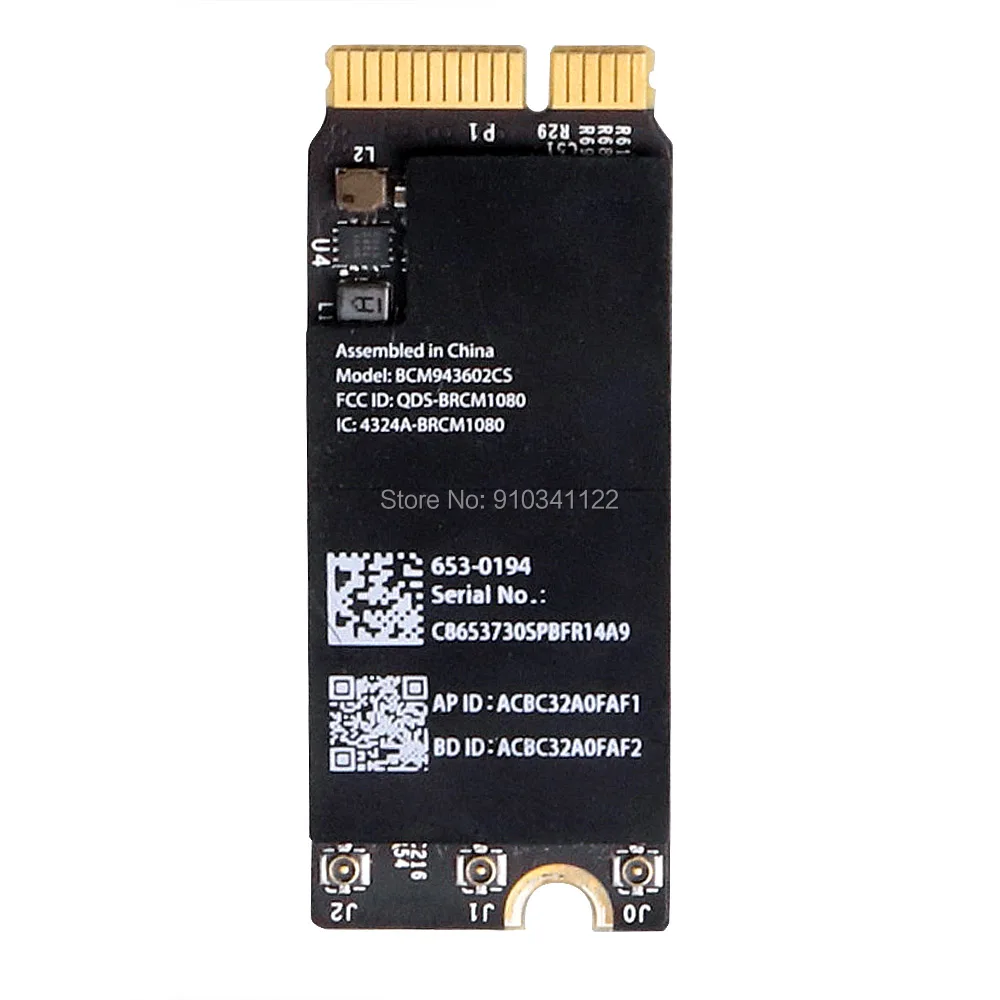BCM943602CS Wifi 802.11ac Airport Bluetooth 4.0 1300Mbps Card for Pro Retina A1425 A1502 A1398 2012 2013 2014 2015 year