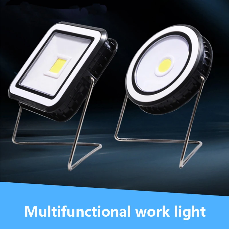 

Multifunctional COB solar rechargeable work light usb rechargeable camping light portable emergency tent light for camping