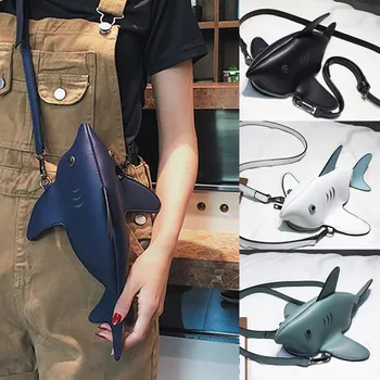

Funny Shark Women Shoulder Bags Cartoon Chain Messenger Bag Ladies Lovely Packet Crossbody Pack bolsos mujer#YL10