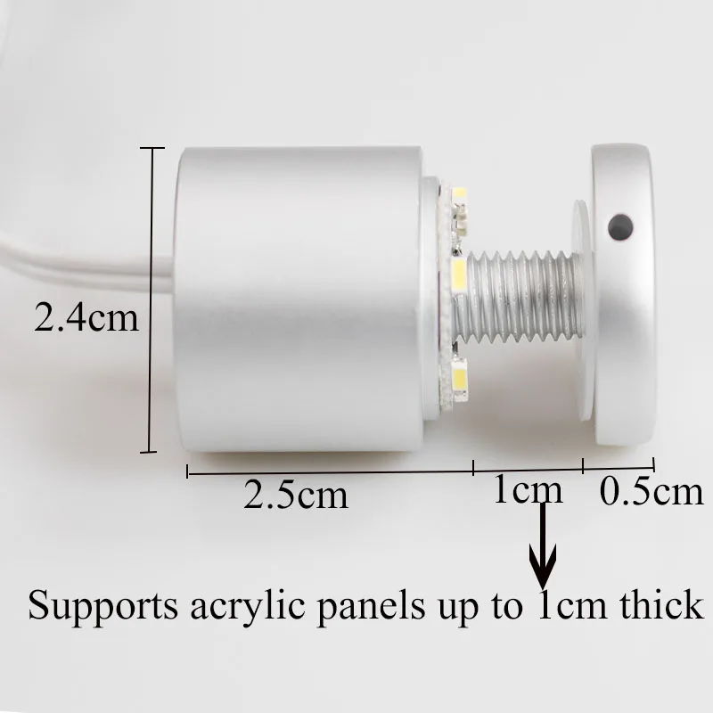 LED Wall light Illuminate Screw Standoffs steady Aluminum alloy Fastener Signage Acrylic billboard Advertising Symbol hook Nail