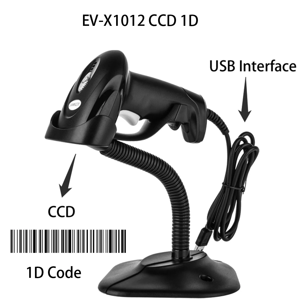 Automatic Sensing 1D CCD Barcode Scanner Powerful scanning code