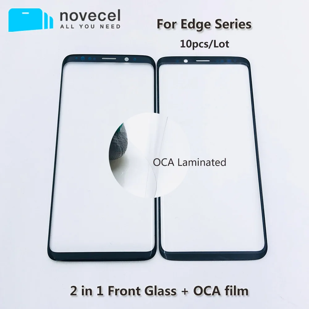 Внешнее стекло OCA для Samsung S7 edge S8 S9 + Note 8 9 сенсорное внешнее с трещинами Замена 10