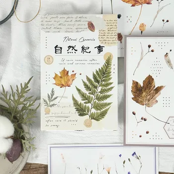 

18 Sheets/set Natural Plants Paper Postcard Creative Greeting Card Message Card Letter Paper Card Stationery Gift