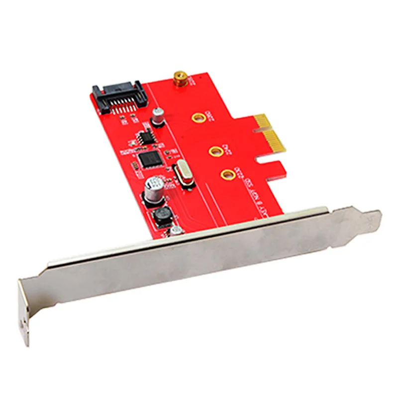 PCI-E Express 3,0x4 адаптер ASM1061 чипсет с кронштейном к M.2 NGFF B/M-key SATA SSD