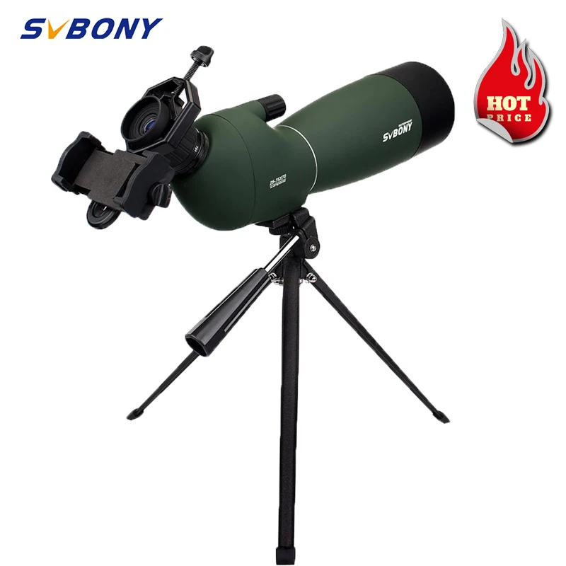 Precio reducido Svbony SV28 50/60 / 70mm telescopio terrestre con Zoom telescopio monocular impermeable con adaptador de teléfono universal  y montaje para caza catalejo F9308 yGXWGlen