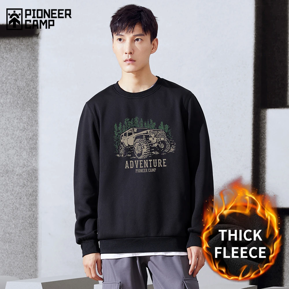 Pioneer Camp 100% Cotton Thick Men's Hoodies Sweatshirts Warm Causal Men's Winter Clothing XYK03002301