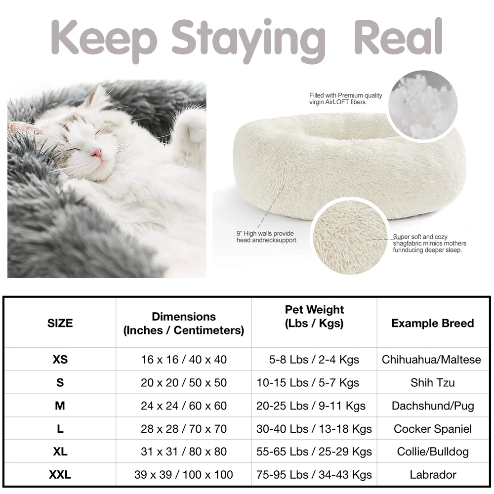Long Plush Super Soft Dog Bed Pet Kennel Round Sleeping Bag Lounger Cat House Winter Warm Sofa Basket for Small Medium Large Dog Long Plush Super Soft Dog Bed Pet Kennel Round Sleeping Bag Lounger Cat House Winter Warm Sofa Basket for Small Medium Large Dog
