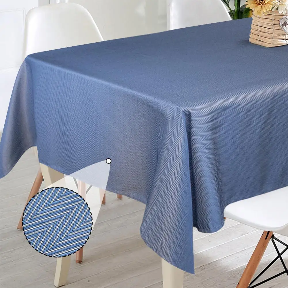 

Solid Color Waterproof Tablecloth Polyester Fabric Dinner Table Cloth Restaurant Kitchen Stainproof Spillproof Table Cover