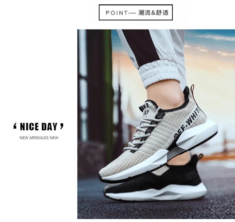 Couples Casual White Shoes Fly Woven Breathable Extra High Old Man Shoes Students Lightweight Sports Running Shoes Online Celebr