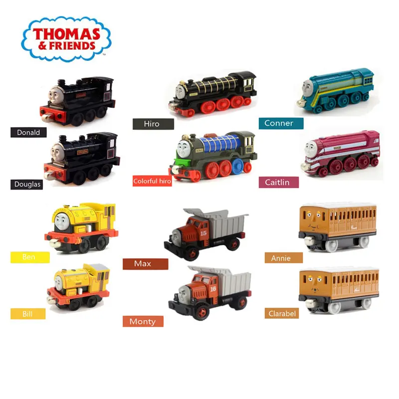 Thomas y sus amigos-juguete doble magnético para niños, Douald, Gordon, Emily, Rosy, juguete para regalo, promoción, con pareja, amistad