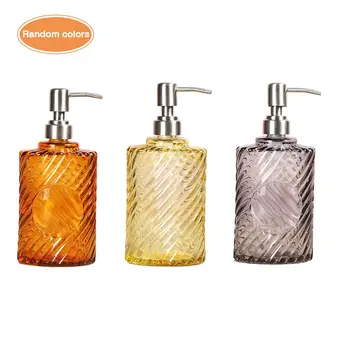 

Kitchen Lotion Bottle Freestanding Bathroom Manual Press Leakproof Pump Home Hotel Liquid Soap Dispenser Bedroom