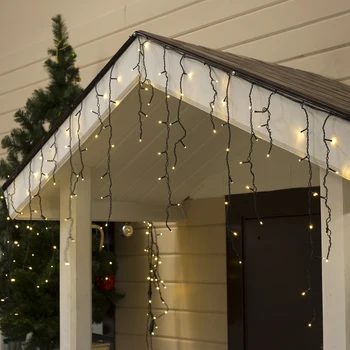 

Garland "Fringe" 3 х 0.6 m, IP44, UMC, dark thread, 160 LED, warm white glow, 220 V