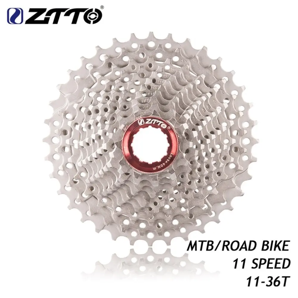 ZTTO 11 Скорость кассета 11-36/40T Совместимость для шоссейного велосипеда Система SRAM высокая прочность Сталь звездочки винтики складной Шестерни - Цвет: 10-36T