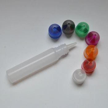 

1pcs 10ml Pen Style Bottles E Liquid Needle Bottle with Colorful Caps and Long Dropper Empty Plastic Bottle