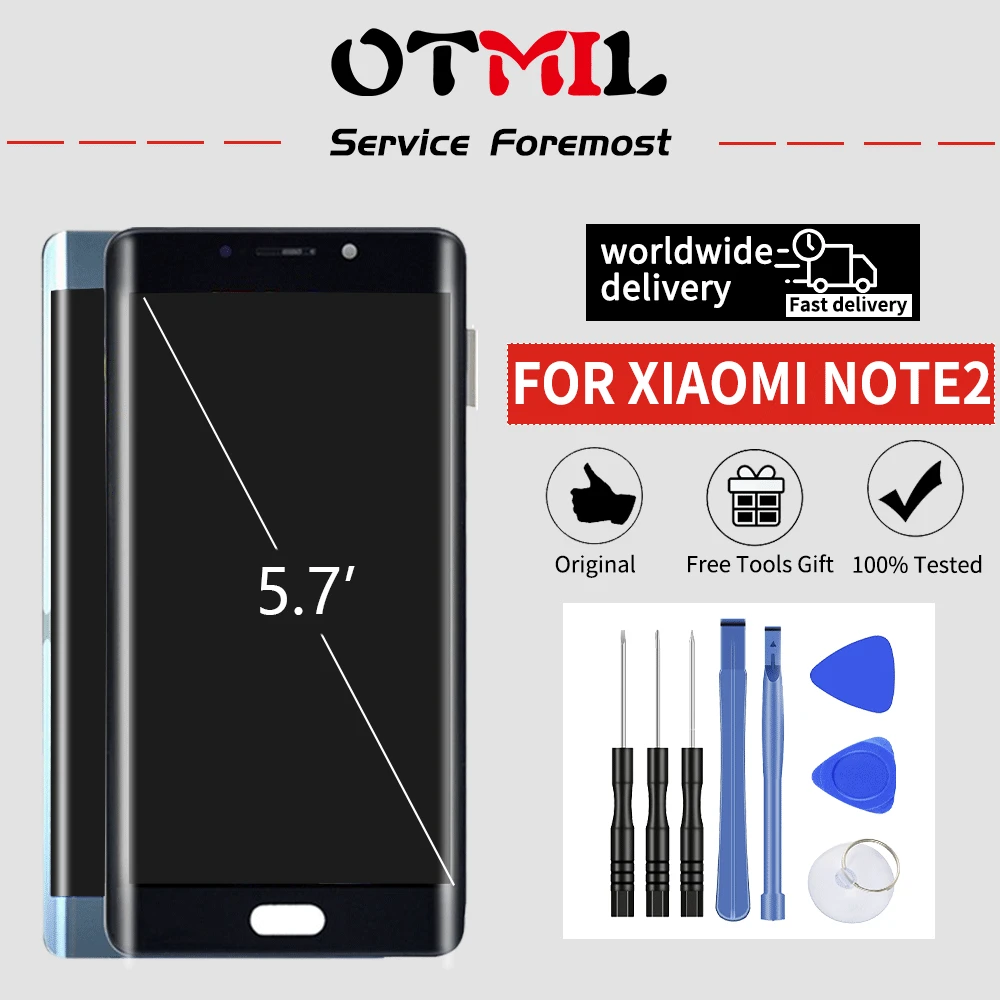 Для Xiaomi mi Note 2 ЖК-дисплей сенсорный экран панель дигитайзер сборка Замена для mi Note 2 дисплей Note 2 дисплей
