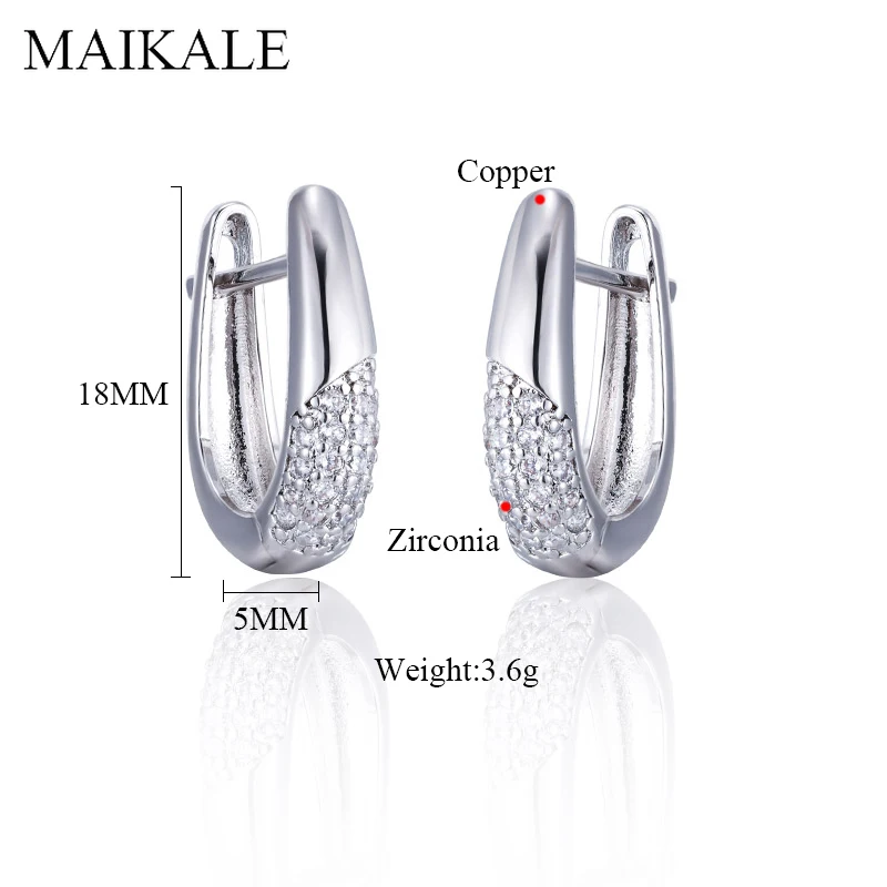 Женские маленькие серьги подвески MAIKALE модные U образные