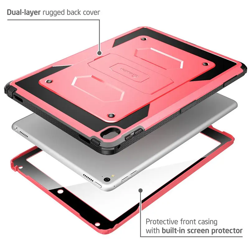 For iPad Pro 9.7 Case() Armorbox Dual Layer Hybrid Full-Body Protective Kickstand Case With Built-in Screen Protector