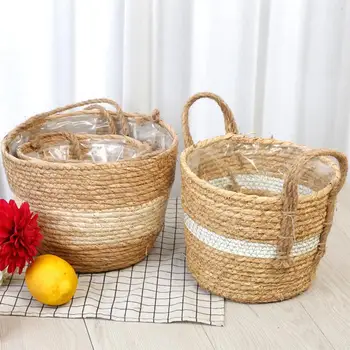 

2pcs Willow Clothes Basket Laundry Basket Laundry Hamper Clothes Storage Basket Dirty Clothes Basket Bathroom Supplies