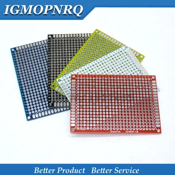 

5x7cm 6-color double-sided prototyping board for teaching experiment Universal PCB board kit red white blue green black yellow
