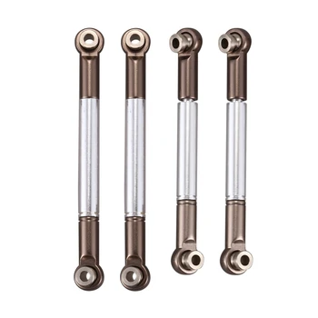 

4PCS Metal Front and Rear Tie Rod Accessories for C14 C24 Semi Truck Model RC Toy Car Titanium