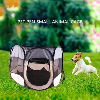 

Waterproof Pet Octagon Fence Portable Foldable Outdoor Small Medium Animal Splicing Color Folding Cat Dog Oxford Cloth Playpen