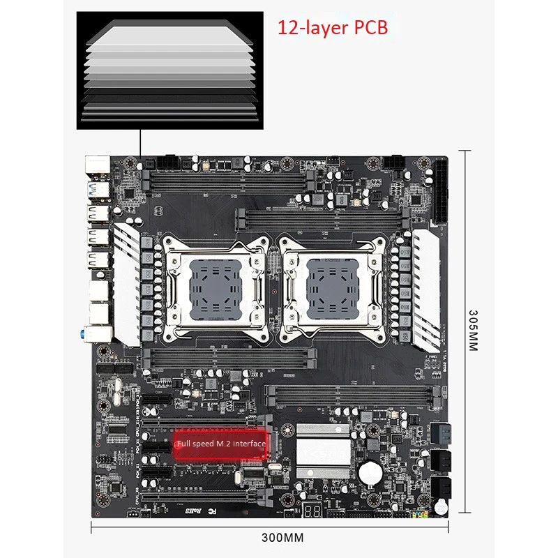 JINGSHA X79 S8 E ATX двойной Процессор LGA2011 материнская плата Поддержка для Двухъядерный