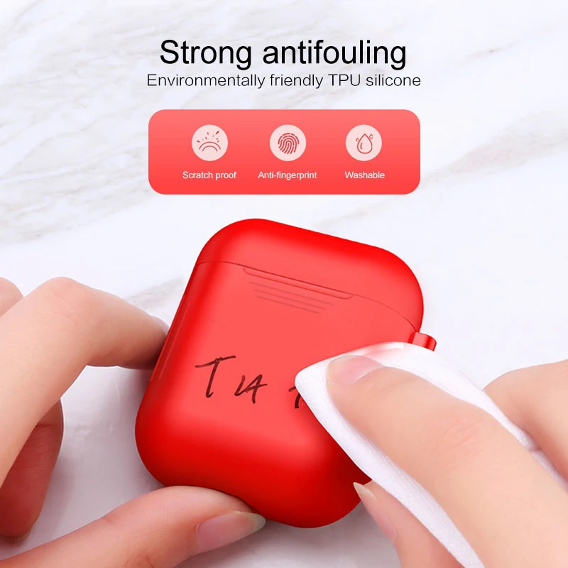 

For Airpods Bluetooth Silicone Headphones DropProof Covers Wireless Bluetooth Headset Protective Sleeve Cover Earphones Box