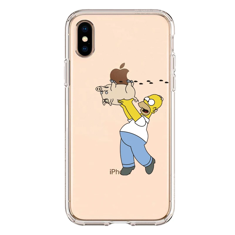 Мягкий чехол из ТПУ для iPhone XS MAX The Simpson чехол для iPhone 6 6S 7 8 Plus 7 8X10 XS XR прозрачный силиконовый чехол - Цвет: TPU