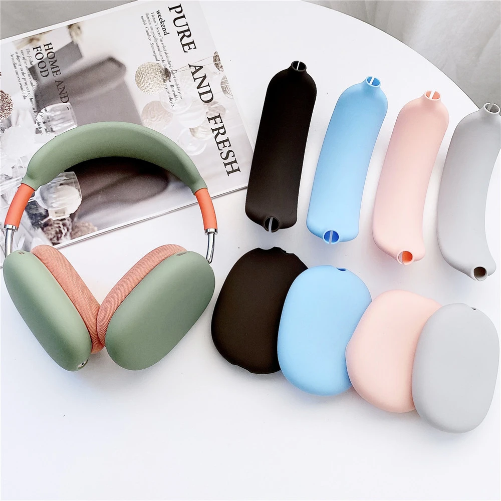 Apple Airpodsmax用シリコンケース ハンドル ヘッドギア 保護 キャンディーカラー アクセサリー Earphone Accessories Aliexpress