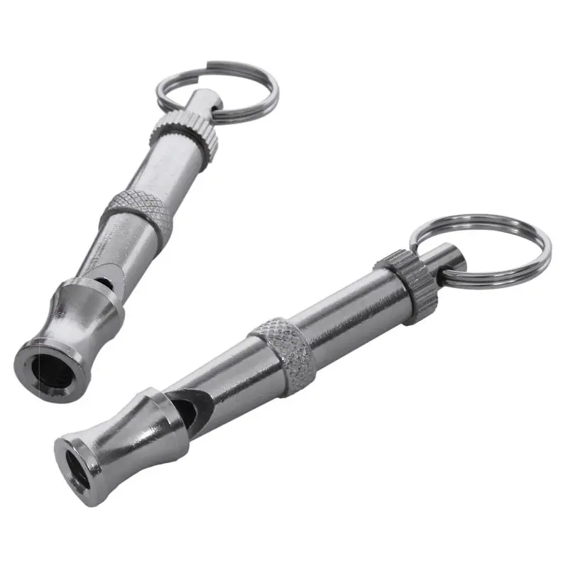 5 x ultrasonic Whistle for Dog Training silver color