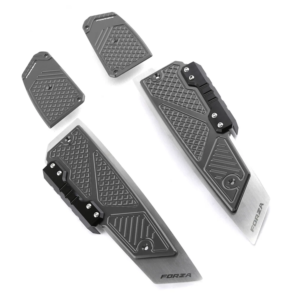 01 Titanium SMOK аксессуары для мотоциклов мотоциклетные педали для Honda Forza 300 мотоциклетные противоскользящие накладки CNC алюминиевый сплав синий - Цвет: 01 Titanium