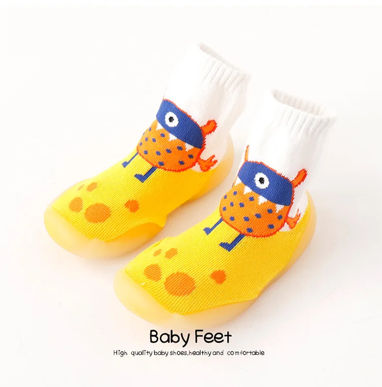 Sapatos de Bebê Meia com Solas Criança Interior Meias Recém-nascido Inverno Grosso Terry Algodão Bebê Menina Borracha Monstro Planeta Meia 4 Computers & Electronics