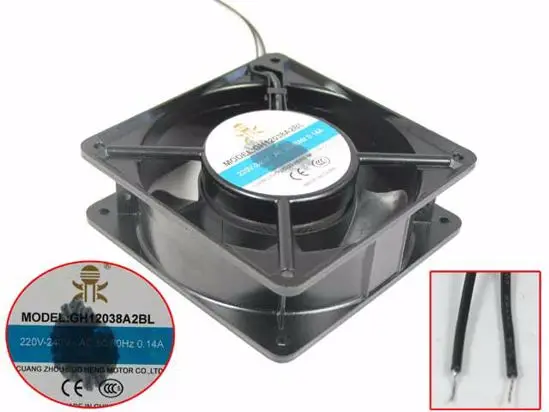 

2-проводной вентилятор для охлаждения сервера Guo Heng GH12038A2BL AC 240 в 120 А 120x38 мм