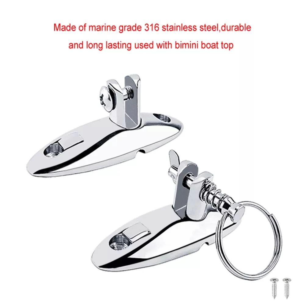 

Stainless Steel 316 Heavy Duty 360 Degrees Swivel Quick Release Boat Bimini Top Deck Hinge Marine Hardware Accessories