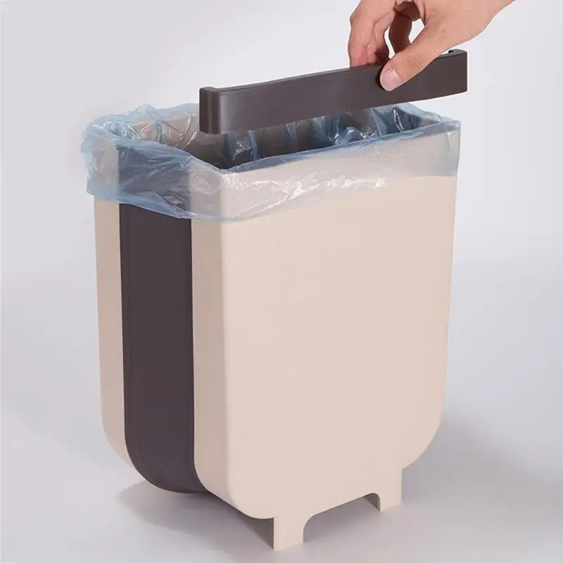 VODOOL 9л складное автомобильное сиденье на заднем сиденье мусорное ведро для кухонного шкафа на дверь подвесное мусорное ведро для ванной комнаты Туалет ящик для хранения мусора