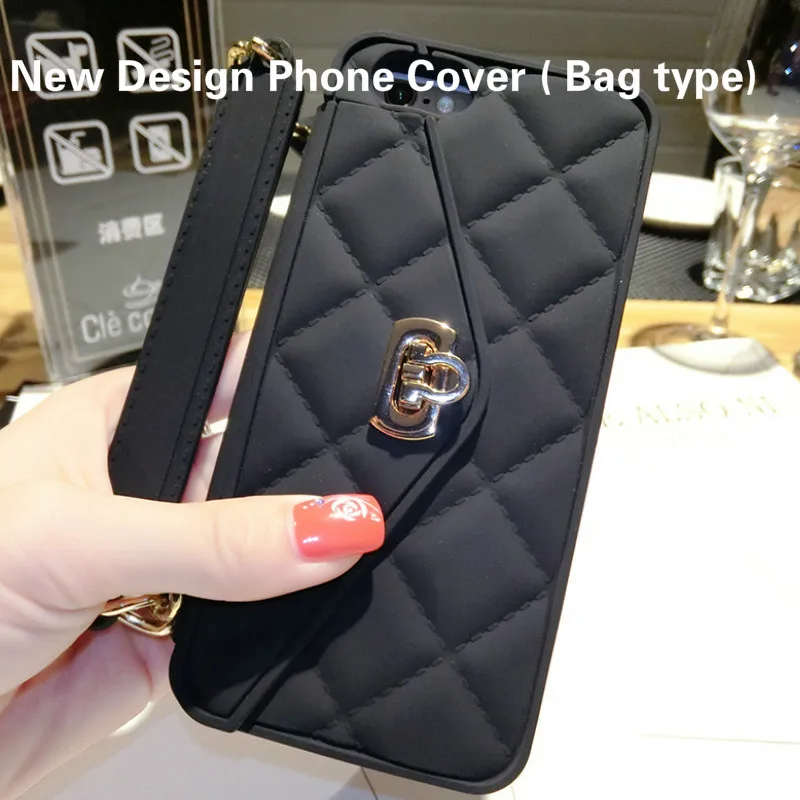 

Wallet Case phone cover for iPhone X/ Xs max 7 8 Pretty Luxury Bag Cover Soft Silicone Handbag Case with Long Shoulder Strap
