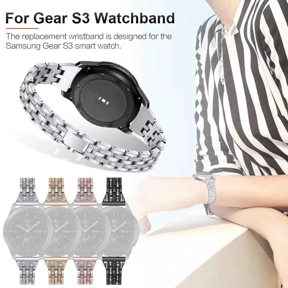 Универсальный ремешок для samsung gear S3 Смарт-часы из нержавеющей стали сменный ремешок для часов для gear S3 классические Galaxy часы