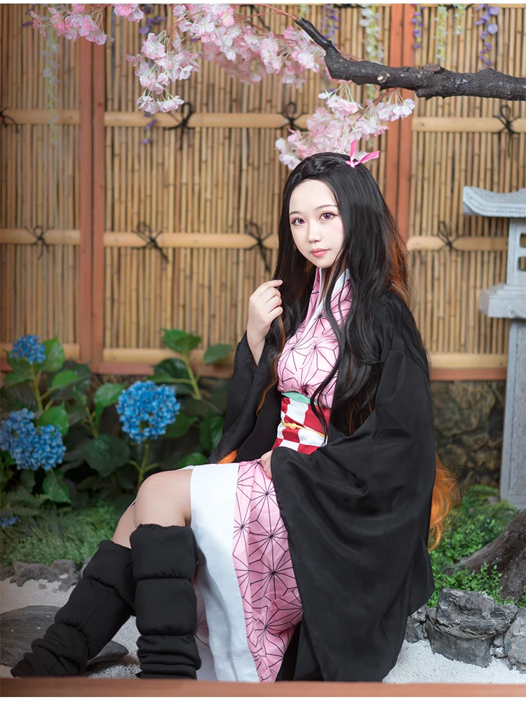 Аниме демон убийца Kimetsu no Yaiba Kamado Nezuko Tomioka Giyuu кимоно униформа Косплей Костюм Хэллоуин наряд