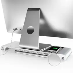 Портативный 4 порта USB ноутбук компьютер монитор держатель кронштейн экономит пространство увеличивать стенд для ПК компьютер США ЕС