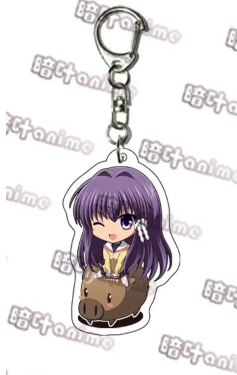 CLANNAD Furukawa Nagisa Fujibayashi Kyou Fujibayashi Ryou Sakagami Tomoyo Косплей акриловый брелок сумка кулон брелок с игрушкой подарок - Цвет: Оранжевый