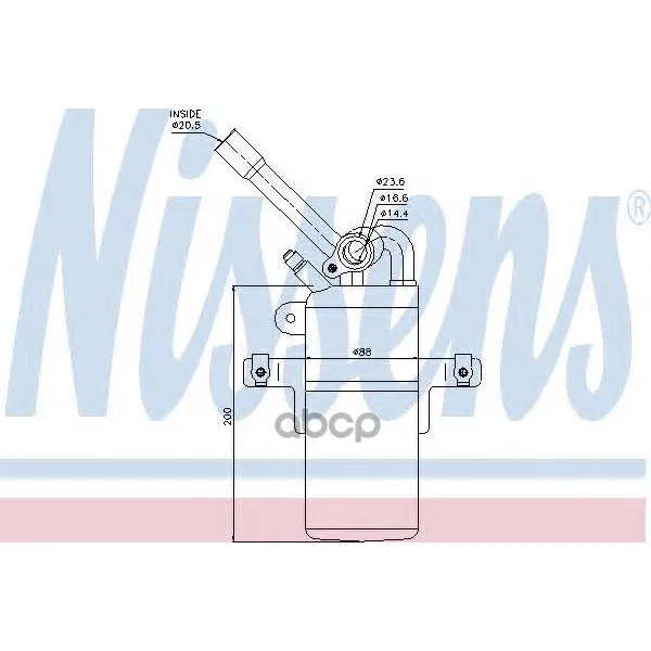 Осушитель Кондиционера Ford Focus 1.4-2.0/1.8d 98-04 Nissens 95213 Nissens арт. 95213