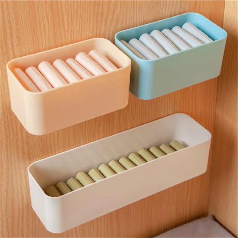 Wall Mounted Storage Box Multifunctional Organizer for Cosmetics Stationery Remote Control Bathroom Home | Дом и сад